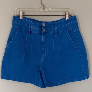 White House Black Market Cobalt High-Waist Shorts